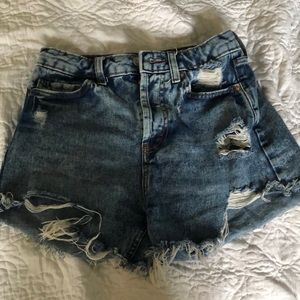 Blue high rise jean shorts, Wild Fable, Size 0